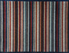 Bright Stripe recycled doormat by Atlantic Mats with colorful vertical stripes
