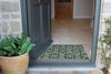 Atlantic Mats Jali Screen Green Curious Collection Ocean Mat at an open doorway