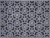 Close-up of the grey Jali Screen pattern on an Atlantic Mats Curious Collection Ocean Mat.
