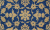 Blue and natural coir RHS Bloom Jekyll Floral patterned doormat by Atlantic Mats