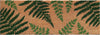 RHS Bloom Collection Coir Fern Runner with green fern fronds on a natural coir background