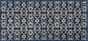 Atlantic Mats RHS Bloom Collection Ocean mat runner with a blue and beige ornate pattern