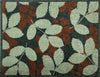 Atlantic Mats RHS Bloom Collection Ocean Mat with layered sage green and rust leaf pattern