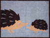 Atlantic Mats Hoggy the Hedgehog Ocean Mat featuring two stylized hedgehogs on a blue background