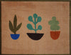 Atlantic Mats Plant Pots Ocean Mat featuring three stylized plants in colorful pots.