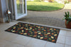 Atlantic Mats recycled forest oak leaves runner mat by an open patio door
